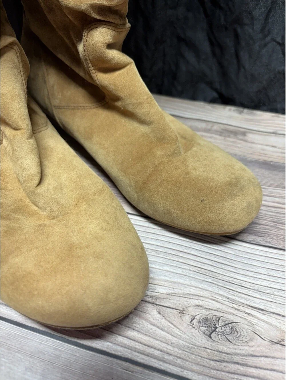 Women's Tan Suede Slouch Boots Size 7.5